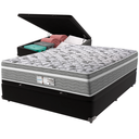 Ver imagem 1 de Cama Box Baú e Colchão Evolution Molas Ensacadas Casal Probel: Preto
