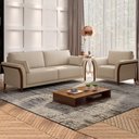 Ver imagem 2 de Kit 2 Poltronas Decorativas Pés em Madeira Market Linho Champagne - Gran Belo