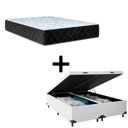 Ver imagem 1 de Cama Baú Casal 138 Bipartido Tecido Sintético Branco com Colchão Marrocos - Poliéster - Espuma D33 3