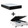 Cama Baú Casal 138 Bipartido Tecido Sintético Branco com Colchão Marrocos - Poliéster - Espuma D33 3 - 1