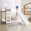 Ver imagem 1 de Beliche Infantil Montessoriana com Escorregador Branco Encanto Gabrielli Móveis