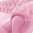 Ver imagem 3 de Recamier Sofá Divã Com Pés Retro 120X60 - Elã:Suede Rosa Claro