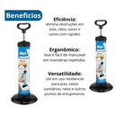 Ver imagem 4 de Desentupidor Manual de Vaso Pia Bomba Sucção Multiuso Kala