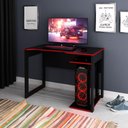 Ver imagem 1 de Mesa Escrivaninha Gamer 105cm Preto Vermelho