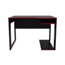 Ver imagem 5 de Mesa Escrivaninha Gamer 105cm Preto Vermelho