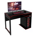 Ver imagem 7 de Mesa Escrivaninha Gamer 105cm Preto Vermelho