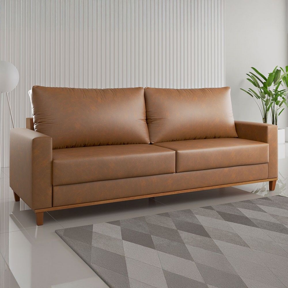 Sofá Living Zack 4 Lugares Corano Durango - Vian | MadeiraMadeira