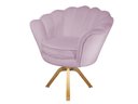 Ver imagem 2 de Poltrona Decorativa Pétala Base Giratória Madeira Suede Rosê Mz Decor