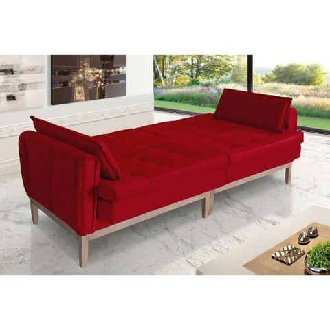 Sofá Cama Rivieira 2,30m Vermelho