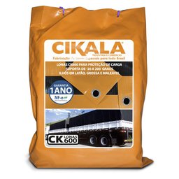 Lona CK600 3,5x2,5m Laranja em Pvc Com Ilhós em Latão Para Caminhão e Transporte de Carga 650gr/ - 2
