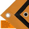 Lona CK600 3,5x2,5m Laranja em Pvc Com Ilhós em Latão Para Caminhão e Transporte de Carga 650gr/ - 3