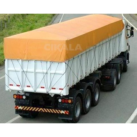 Lona CK600 3,5x2,5m Laranja em Pvc Com Ilhós em Latão Para Caminhão e Transporte de Carga 650gr/
