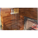 Ver imagem 3 de Kit / Conj. Suporte + 5 Espetos Simples + 2 Espetos Duplo + 2 Espetos P/coração Cabo Madeira 80 Cm D