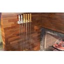 Ver imagem 6 de Kit / Conj. Suporte + 5 Espetos Simples + 2 Espetos Duplo + 2 Espetos P/coração Cabo Madeira 80 Cm D