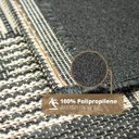 Ver imagem 3 de Kit Tapete Passadeira 2pç Antiderrapante Cozinha Juta Srj Pt