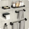 Kit Acessórios Para Banheiro Preto Fosco 6 Peças Elg - 1