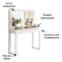 Ver imagem 4 de Penteadeira Camarim Rill 110 cm Branco MBL