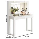 Ver imagem 3 de Penteadeira Camarim Rill 110 cm Branco MBL