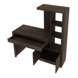 Escrivaninha Estante com 2 Portas e Gaveta Rústico - 6