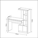 Ver imagem 3 de Escrivaninha Estante com 2 Portas e Gaveta Rústico