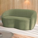 Ver imagem 1 de Sofá Decorativo 1,60cm 2 Lugares Íbis Bouclê Verde G33 - Gran Belo