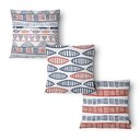 Ver imagem 1 de Kit 3 Capas de Almofada 43x43cm - Étnico - Tecido Veludo 100% Poliéster