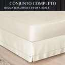Ver imagem 5 de Saia pra Cama King Size Algodao em Ponto Palito Percal 180 Fio Luxo:bege