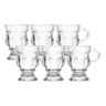 Jogo 6 Caneca de Café 117ml Hanover Vidro Cristalino Transparente Xícara em Casa Tem - 1