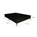 Ver imagem 3 de Base Cama Box Casal 39x138cm com 6 Pés Preto