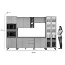 Ver imagem 4 de Cozinha Modulada Completa Allure 6 Peças (2aéreos+2balcões+1cristaleira+1paneleiro) Cp07