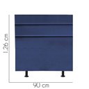 Ver imagem 2 de Cabeceira Estofada Argentina 90cm Solteiro para Cama Colchão Box Quarto Suede Azul Marinho - Aurora