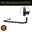 Ver imagem 7 de Arara Expositora Fixa de Parede 60cm Organização de Roupas Suporte Moderno Alta Resistência Aço
