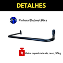 Ver mais imagens de Arara Expositora Fixa de Parede 60cm Organização de Roupas Suporte Moderno Alta Resistência Aço