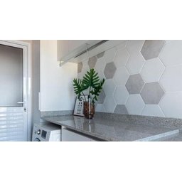 Revestimento p/ Fachada e Piscina Hexagonal (Caixa c/ 1,02m²) White Ceral - 2