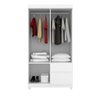 Guarda Roupa 4 Portas Com Pés Lótus Branco Rosa Flex 42060 - 2