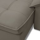 Ver imagem 6 de Sofá 3 Lugares Retrátil Reclinável para Sala 230cm Giotto F04 Veludo Marrom Claro - Lyam Decor