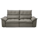 Ver imagem 5 de Sofá 3 Lugares Retrátil Reclinável para Sala 230cm Giotto F04 Veludo Marrom Claro - Lyam Decor