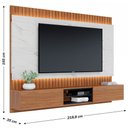 Ver imagem 4 de Estante para TV Até 75 Polegadas Búzios 2 Portas 1 Prateleira Noce Milano/Preto Fosco/Calacatta - Co