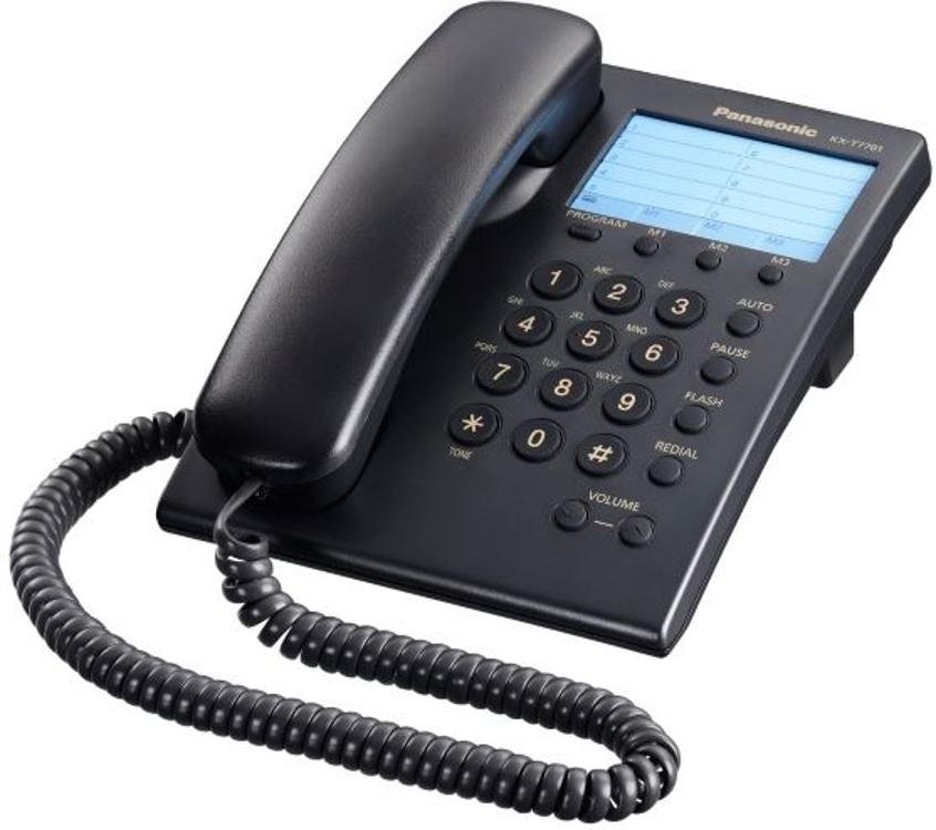 TELEFONE COM FIO PRETO KX-T7701BR-B PANASONIC