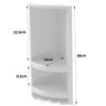 Suporte de Canto Cantoneira Porta Shampoo Branco + Kit para Banheiro Redondo 5 Pçs Branco - 2