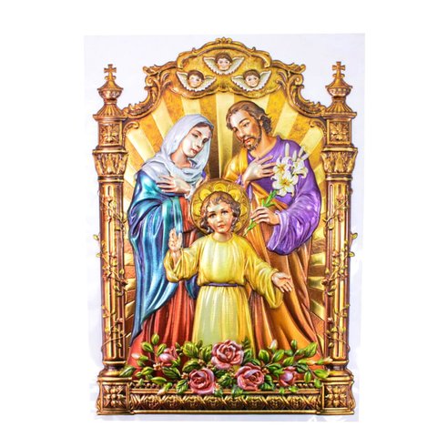 Adesivo 3d Decorativo Religioso Sagrada Família de Nazaré 41x27cm