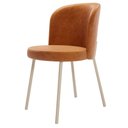 Ver imagem 6 de Kit 2 Cadeiras Sala de Jantar Estofada Gavi Arena L02 Couríssimo Canela - Lyam Decor