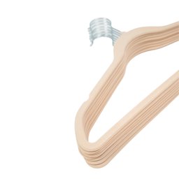 Conjunto de cabides de veludo bege 8pcs - Oikos - 4