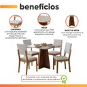 Ver imagem 5 de Conjunto Sala de Jantar Mesa Quadrada 0,90m Moove 4 Cadeiras Linda Viero