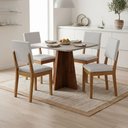 Ver imagem 2 de Conjunto Sala de Jantar Mesa Quadrada 0,90m Moove 4 Cadeiras Linda Viero