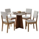 Ver imagem 1 de Conjunto Sala de Jantar Mesa Quadrada 0,90m Moove 4 Cadeiras Linda Viero