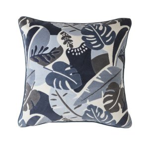 Capa de Almofada Amaryllis Est.2 45x45cm: Azul/cinza