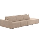 Ver imagem 1 de Sofá Ilha Modular para Sala 342cm com Puff Dublin K01 Veludo Bege - Lyam Decor