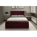 Ver imagem 2 de Kit Cabeceira e Calçadeira Imperatriz 100 cm Suede Bordô