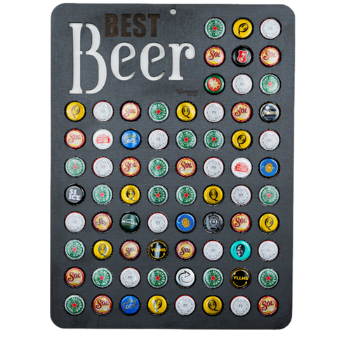 Quadro Porta Tampinha de Cerveja Decoração para Churrasco